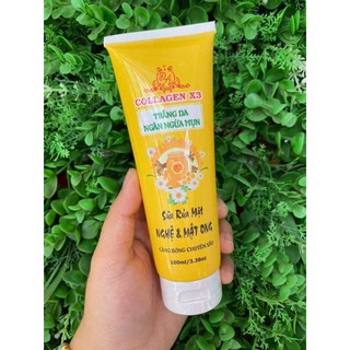 sữa rửa mặt nghệ và mật ong collagen X3