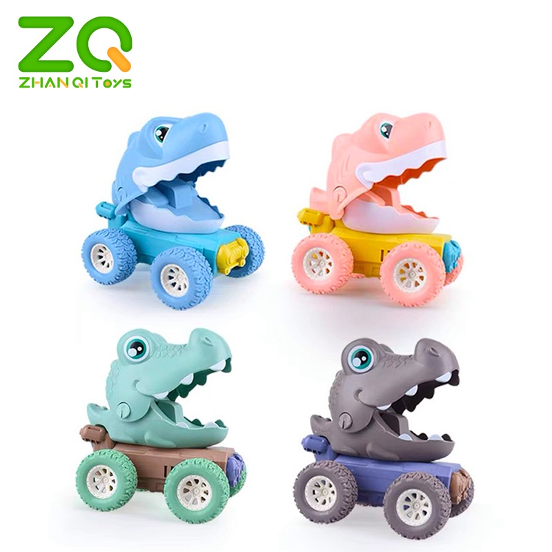 Mô hình xe đồ chơi Zhan Qi Toys hình khủng long hoạt hình đáng yêu dành cho bé trai