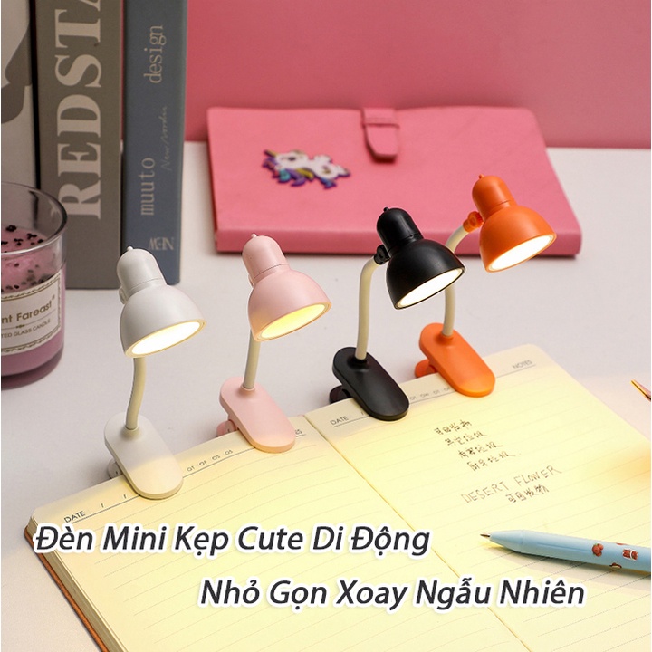 Đèn mini kẹp cute di động nhỏ gọn xoay ngẫu nhiên  - Vua Đèn Aladin - AL006