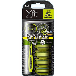Set dao cạo râu 5 lưỡi kép Xfit KAI - hộp dài