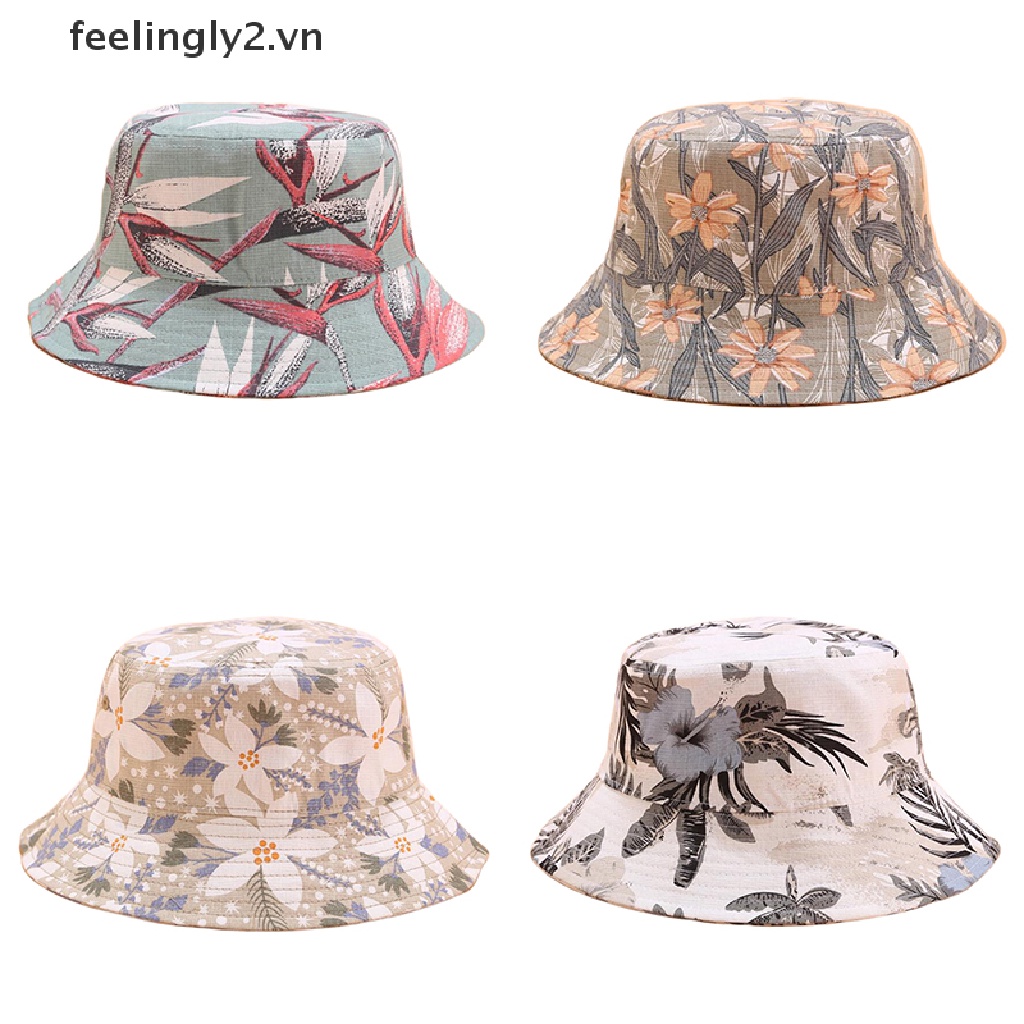Mũ bucket Hai Mặt Họa Tiết Hoa Xinh Xắn Thời Trang