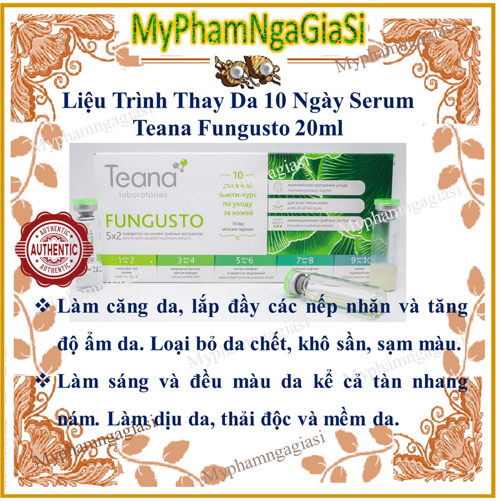Liệu trình thay da 10 ngày Teana Fungusto_ serum thay da teana Fugusto