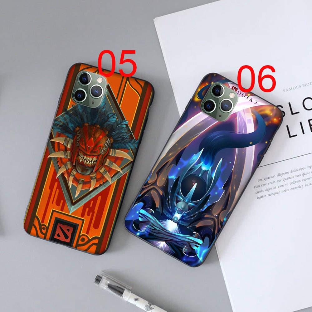 Ốp Lưng Mềm Màu Đen In Hình Dota 2 Cho Iphone X Xr Xs Max 1 + 7 7t Pro