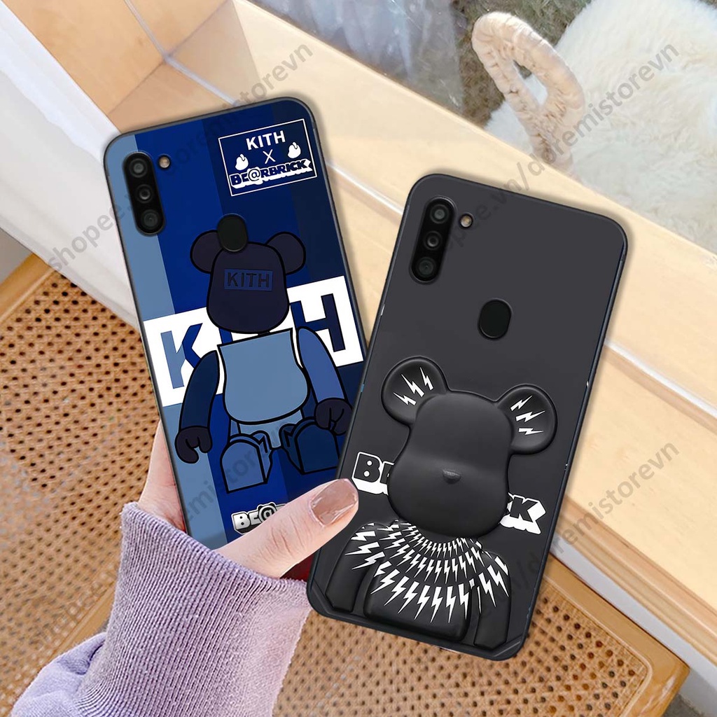 Ốp lưng Samsung A11 / M11 hình kaws, kith, bear brick nổi 3D phong cách độc đáo