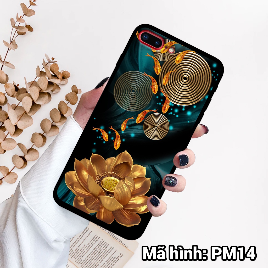 Ốp điện thoại IPHONE 7/7 PLUS/8/8 PLUS in hình hoa sen,cá chép phong thủy – lưng kính tráng gương viền dẻo