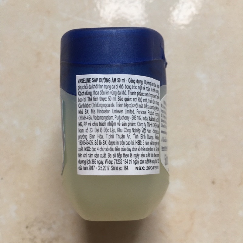 Kem nẻ đa năng Vasseline 50ml giúp dưỡng ẩm da hiệu quả chống khô nứt nẻ hàng chuẩn chính hãng