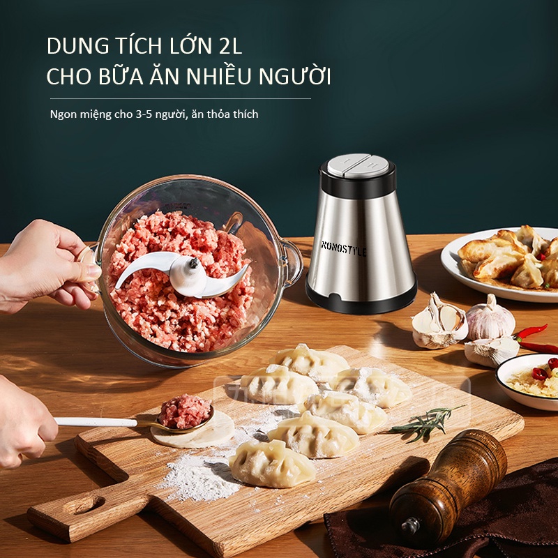 Máy xay thịt, xay thực phẩm Nonostyle 1.8L/3L - Hàng chính hãng - Bảo hành 6 tháng