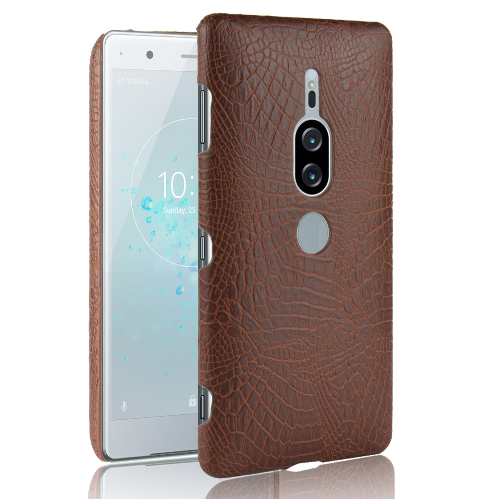 Sony Xperia XZ2 Premium H8116 H8166 Casing Fashion Crocodile Pattern Hard PC PU Leather Back Cover Hard Plastic Case Phone Cover