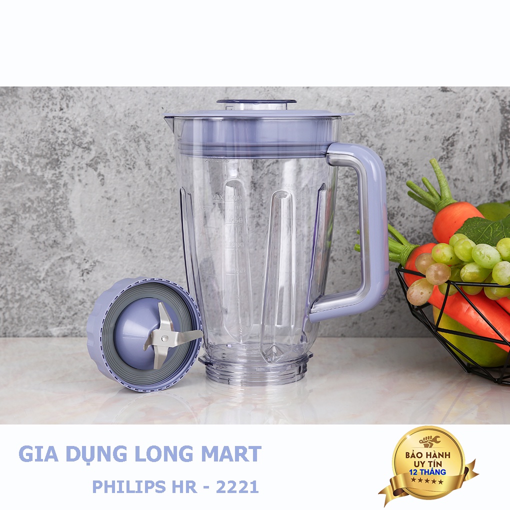 Máy xay sinh tố Philips HR2221 700W cối nhựa - Hàng chính hãng - Bảo hành 12 Tháng