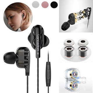 Tai nghe nhét tai Langsdom có mic với giắc cắm 3.5mm cho điện thoại