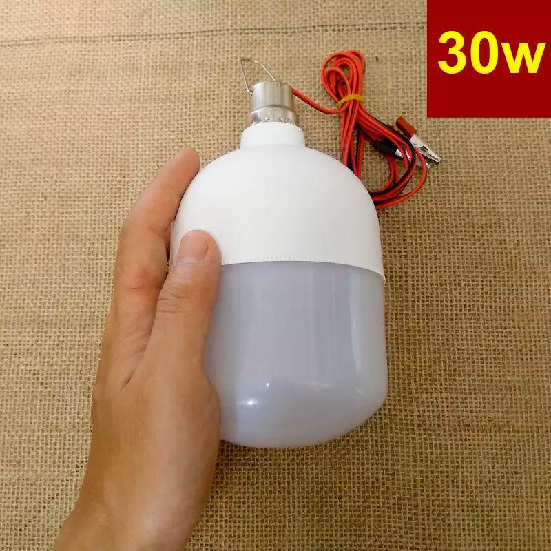 Bóng đèn LED 12v kẹp bình ắc quy 5W, 20W ,30W  ,40w  ,50w Loại Tốt (BH 12 Tháng) | BigBuy360 - bigbuy360.vn