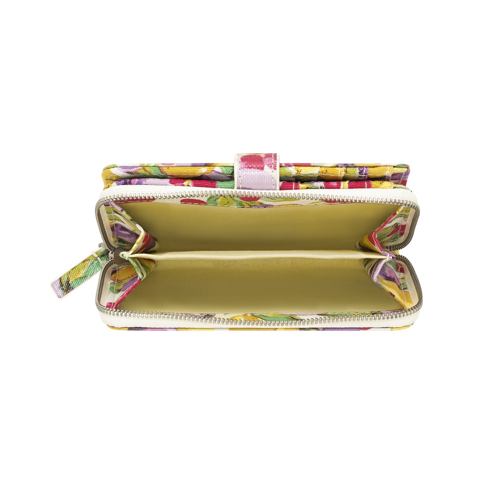 Cath Kidston - Ví cầm tay Folded Zip Wallet Small Painted Fruit - 1002539 - Warm Cream