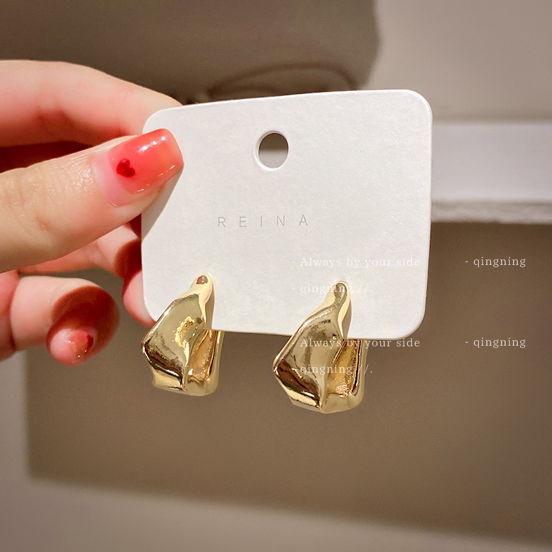 DREJEW Bông Tai Bạc 925 Kiểu Dáng Không Đối Xứng Độc Đáo Thời Trang Hàn Quốc Cho Nữ