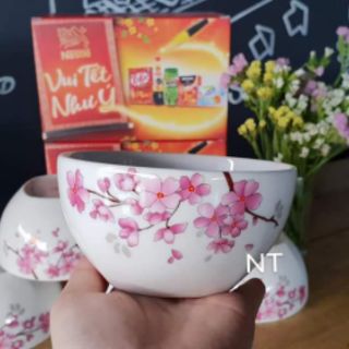 Bộ chén sứ cao cấp hoa đào