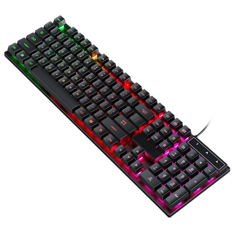 Bàn Phím Cơ Gaming 104 Phím Có Dây Màu Xanh Lá / Đen / Đỏ