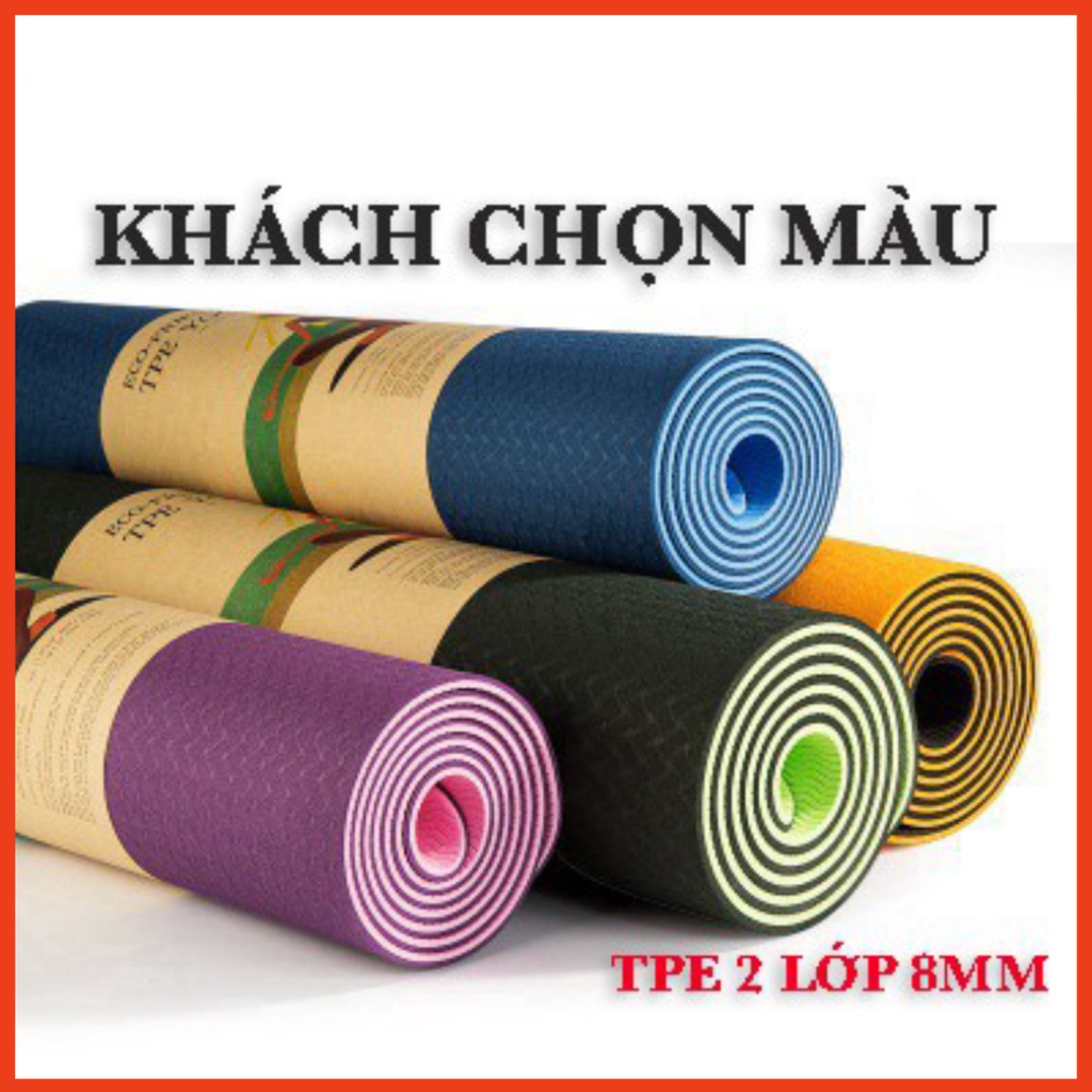 [FREESHIP❤️] THẢM TẬP YOGA CAO CẤP DÀY 8MM