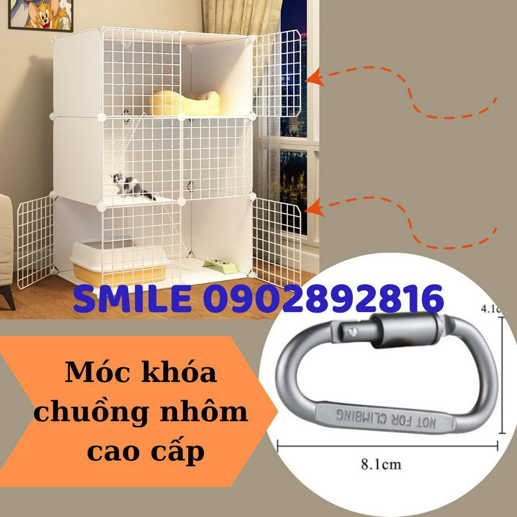 Móc Khóa Chữ D Chuyên Dụng Khóa Chuồng Ghép - Hộp Kim Nhôm Cao cấp - Có Ren Vặn Chốt Khóa Siêu Bền