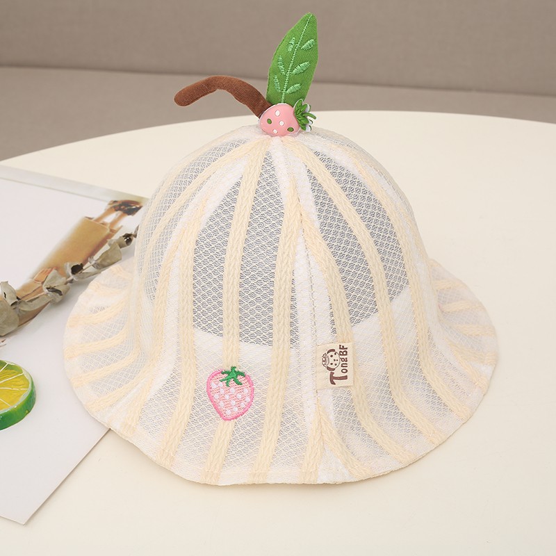 Mũ vành tròn dạng lưới cực xinh hình hoa quả cho bé từ 1-2 tuổi