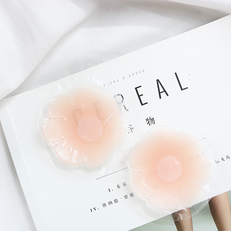 Miếng Dán Ngực Siêu Dính ❤️FREESHIP❤️ Miếng dán ti silicon hộp hồng siêu mỏng mềm nhẹ mã DT12