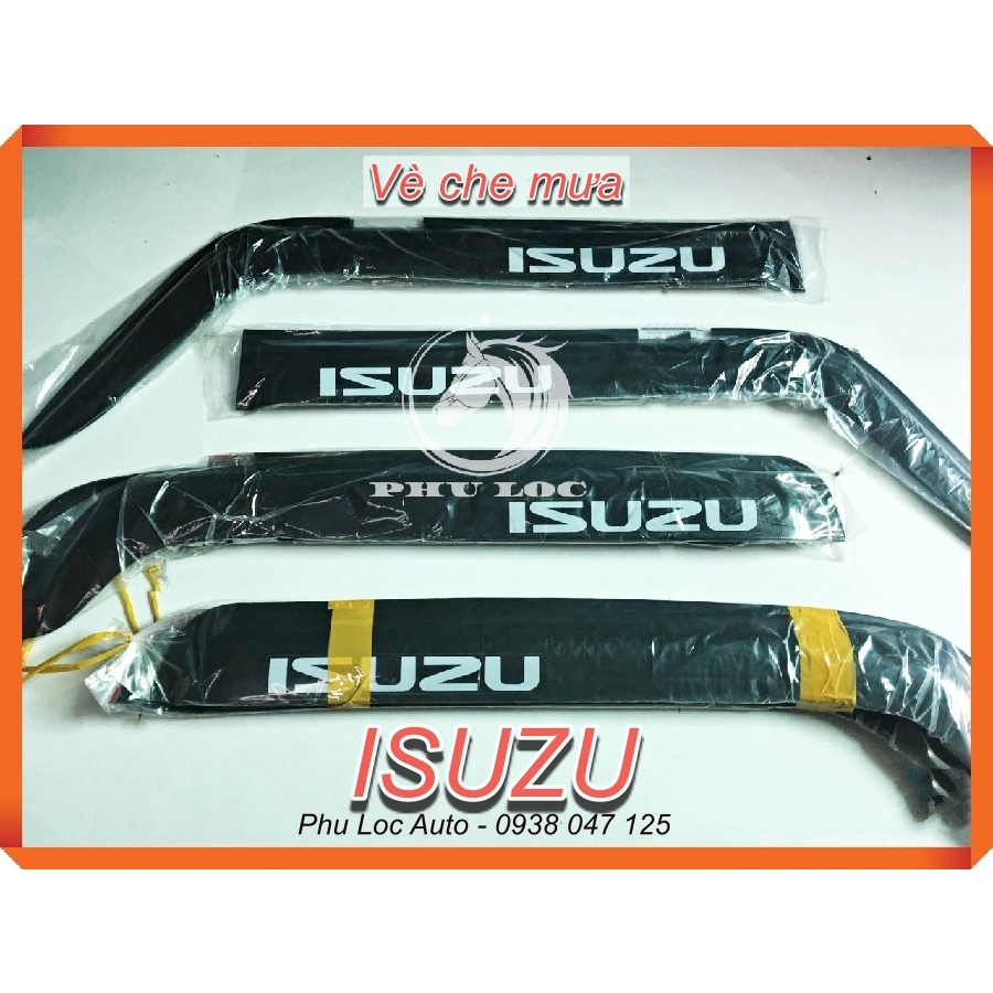 Vè Che Mưa Xe Tải Isuzu QKR 270 230 210 1T9 2T4 2T8 nhựa dày chắc chắn có sẵn keo dán