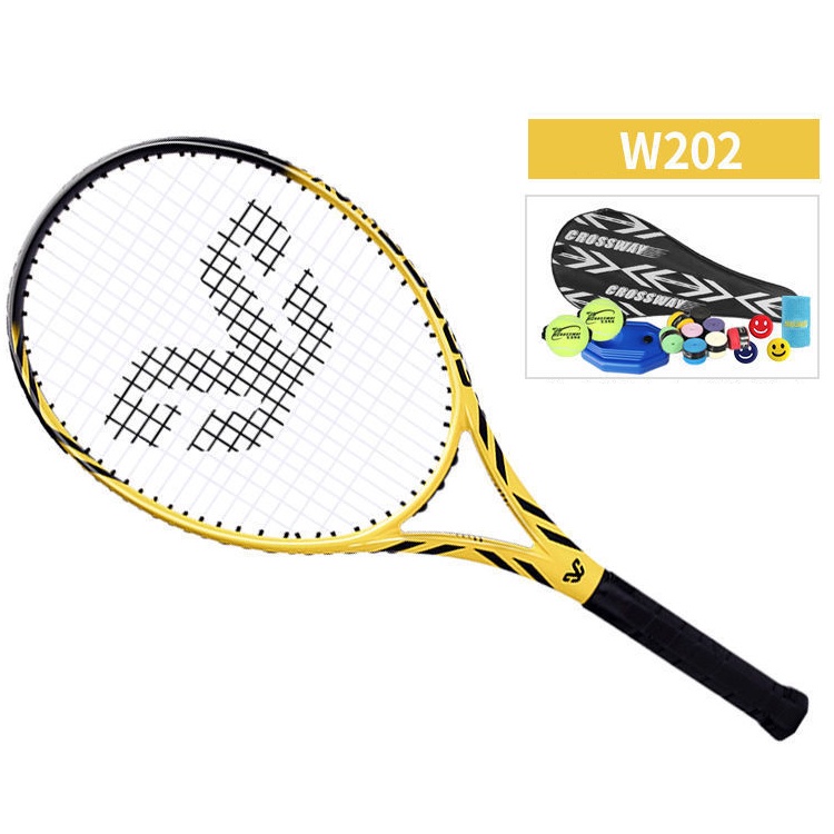 Vợt Tennis CROSSWAY W202 Sợi Carbon Cao Cấp Tặng Kèm Phụ Kiện Và Bộ Đế Và Bóng Tập