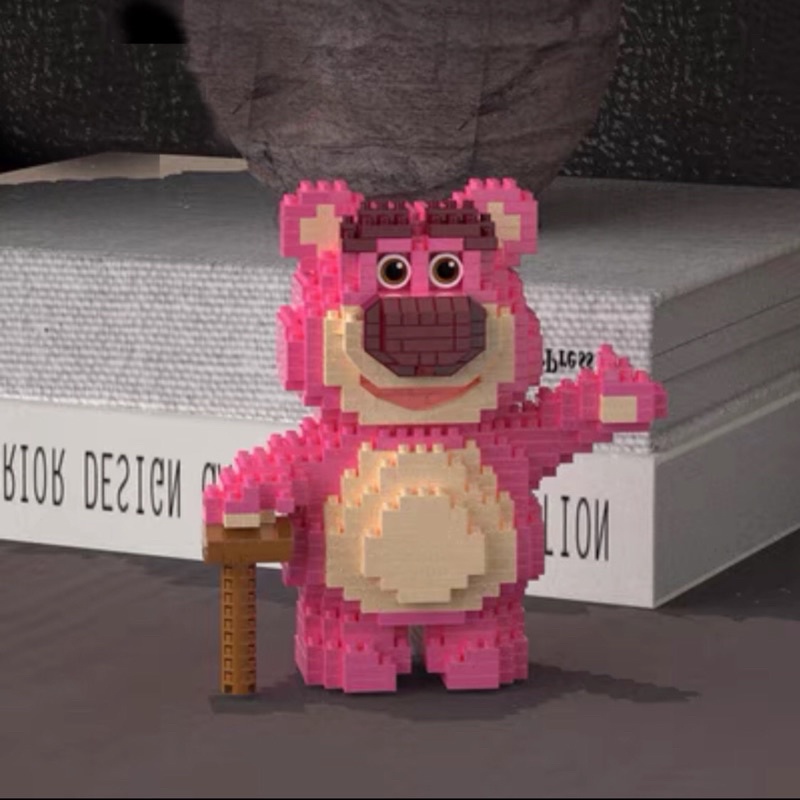 Đồ chơi Lego lắp ráp 3D gấu Lotso hồng Toy Story 🍓