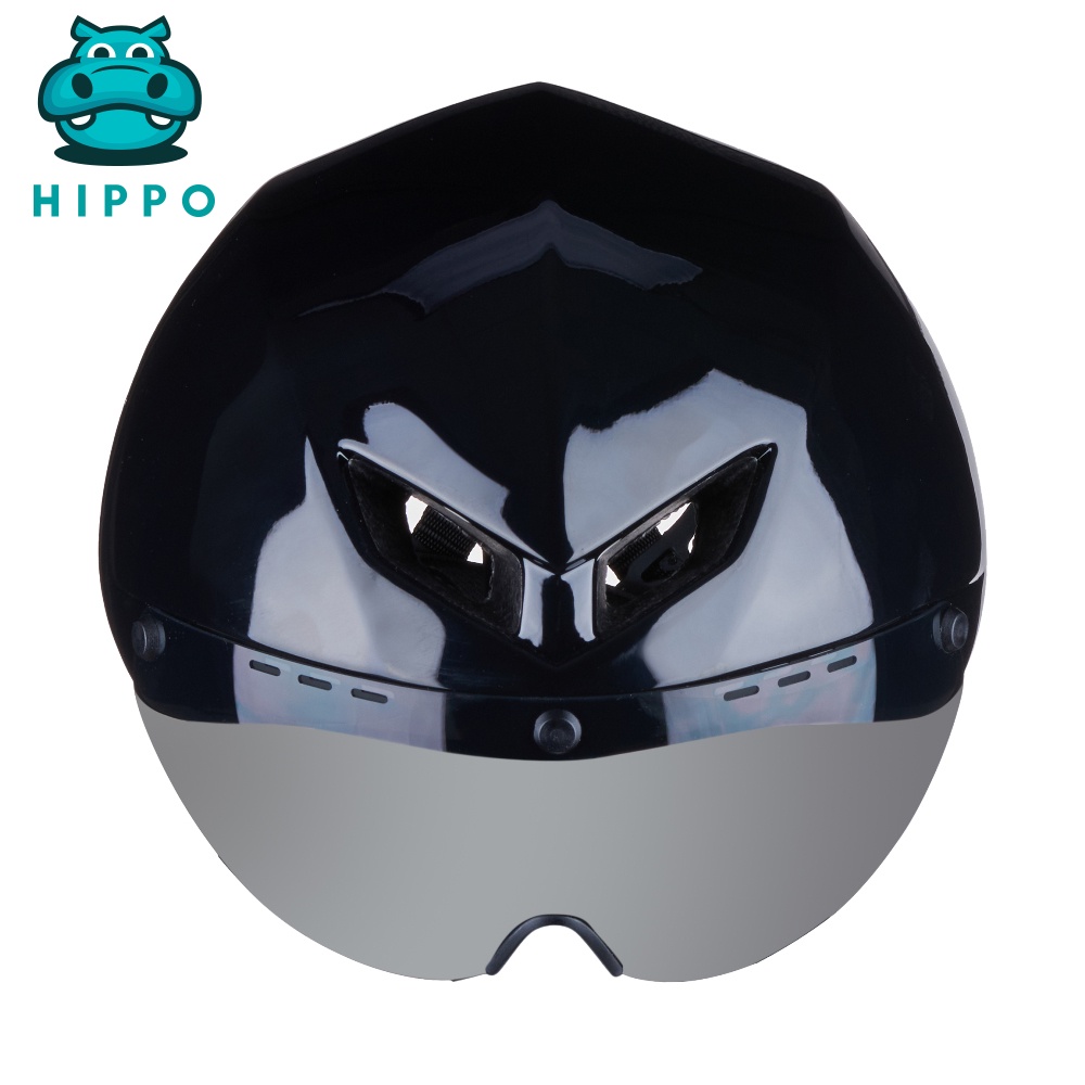 Mũ bảo hiểm xe đạp thể thao Poc Falcon siêu nhẹ chính hãng màu đen bóng - HIPPO HELMET