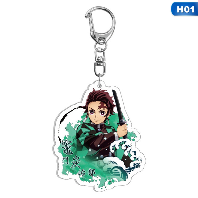 Móc khóa nhựa acrylic hình anime Demon Slayer Kimetsu no Yaiba
