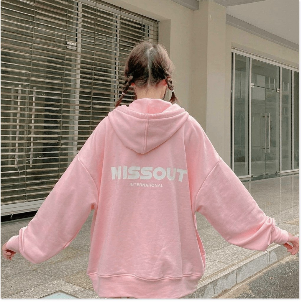 Áo khoác hoodie nữ có nón form rộng kiểu hoodie có dây kéo đi học thời trang Super fashion