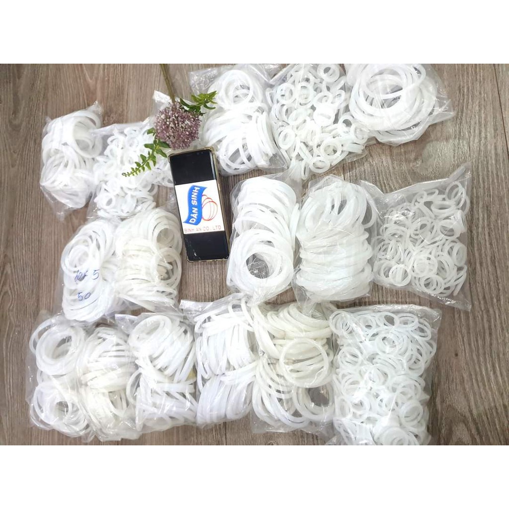 Dày 1.5mm, Đường kính trong Từ 2mm đến 21mm,Gioăng SILICON chịu nhiệt cao