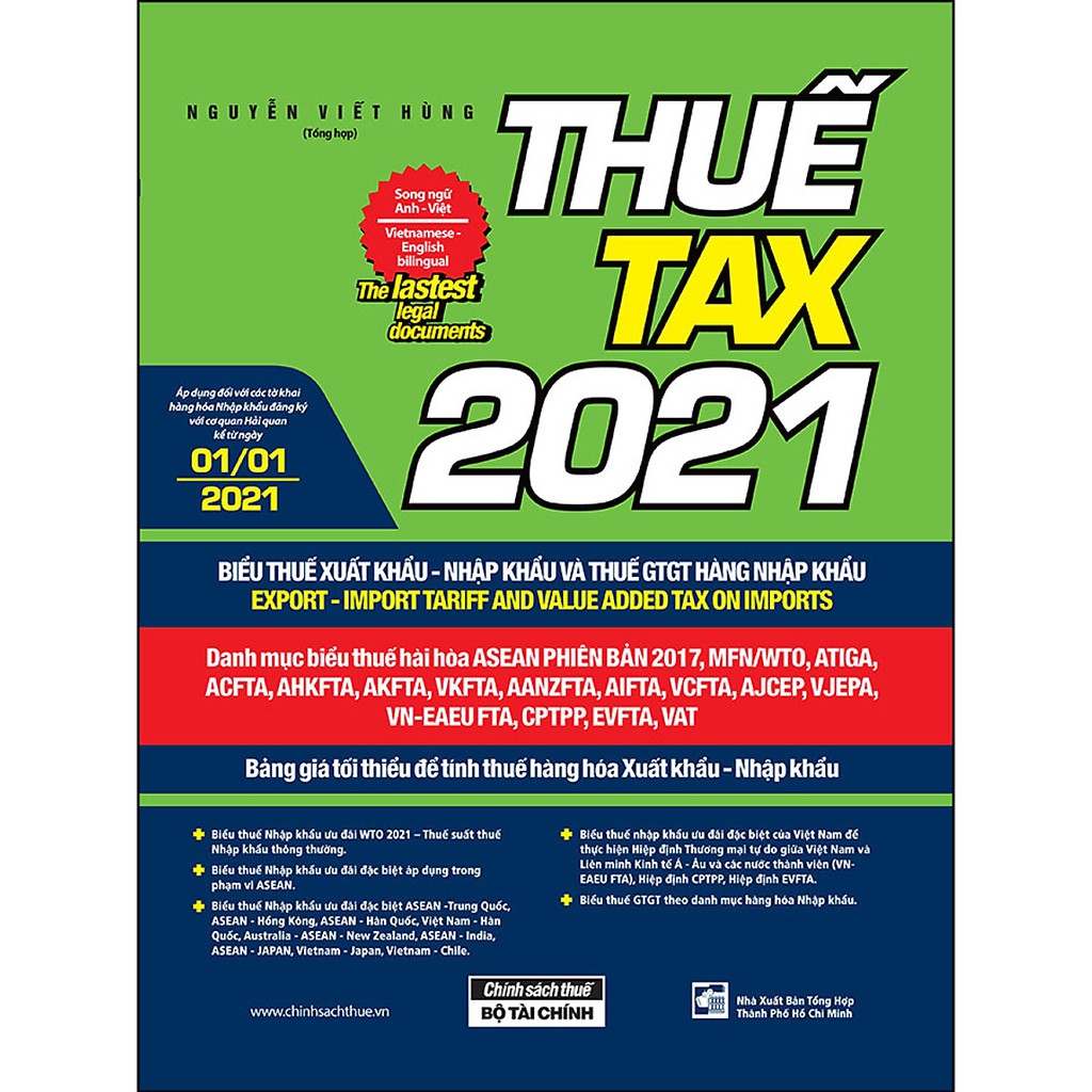 Sách - Thuế TAX 2021 - Biểu Thuế Xuất Khẩu - Nhập Khẩu Và Thuế GTGT Hàng Nhập Khẩu (Song Ngữ Anh - Việt)