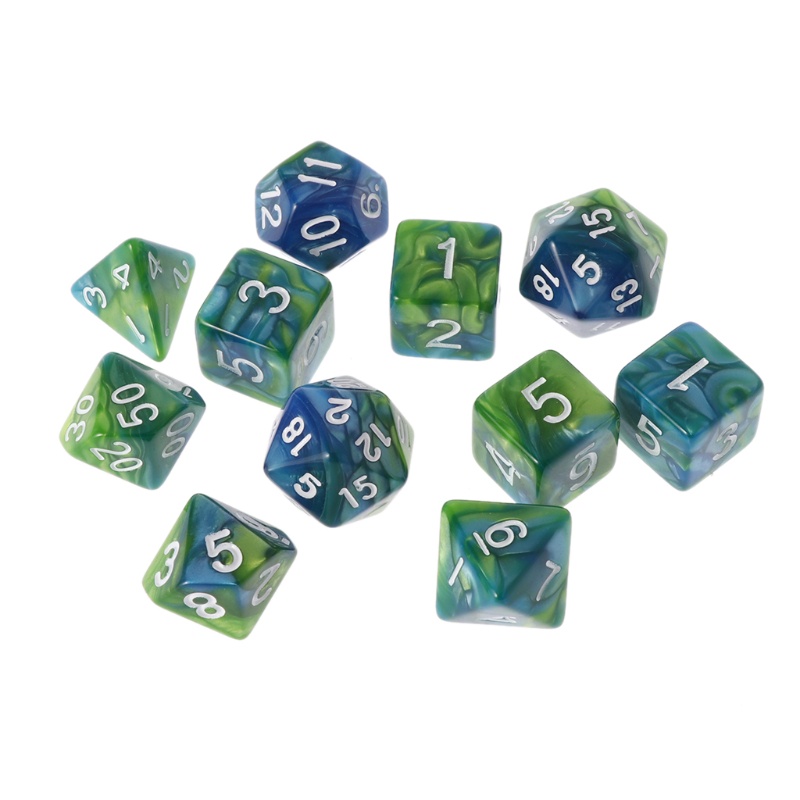 11 xúc xắc SPMH D4 D6 D8 D10 D12 D20 cho RPG DND D&amp;D