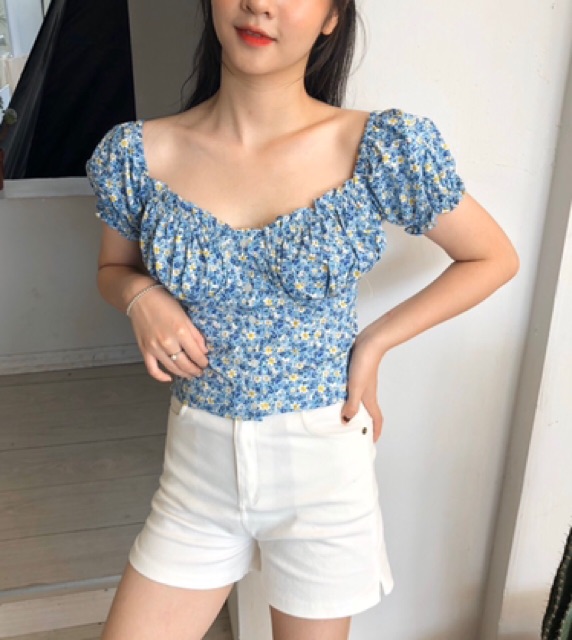 Áo hoa nhí chun lưng