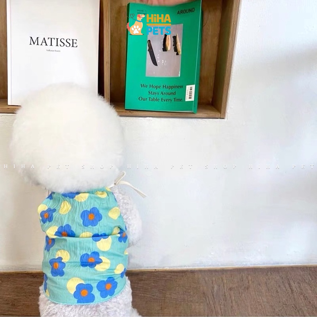 Váy Áo Cho Chó Mèo Dễ Thương Dây Cột Hoa Mùa Hè Quần Áo Cho Thú Cưng Mát Mẻ Hihapet.