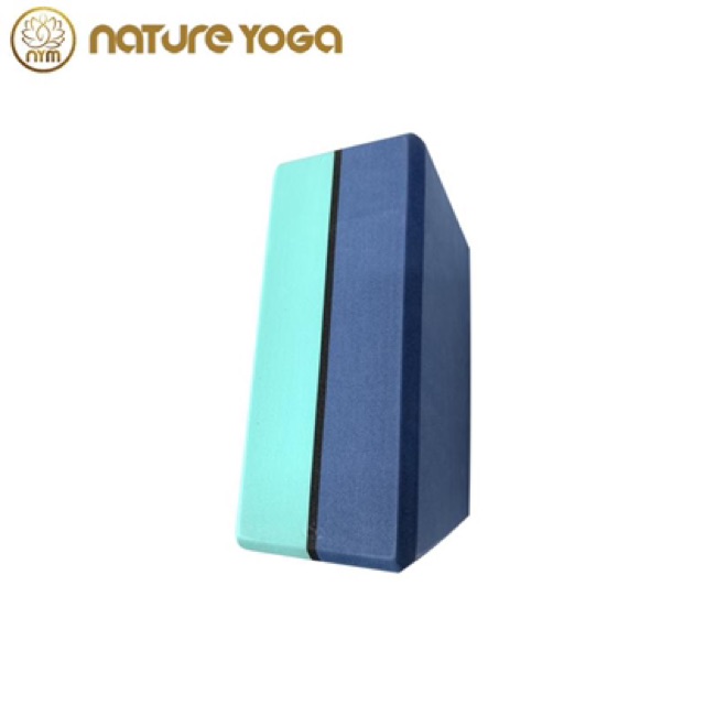 Gạch tập yoga Eva 10cm nặng 311g độ cứng cao không lún in hoa Sen chính hãng Nature ( 1 Block)