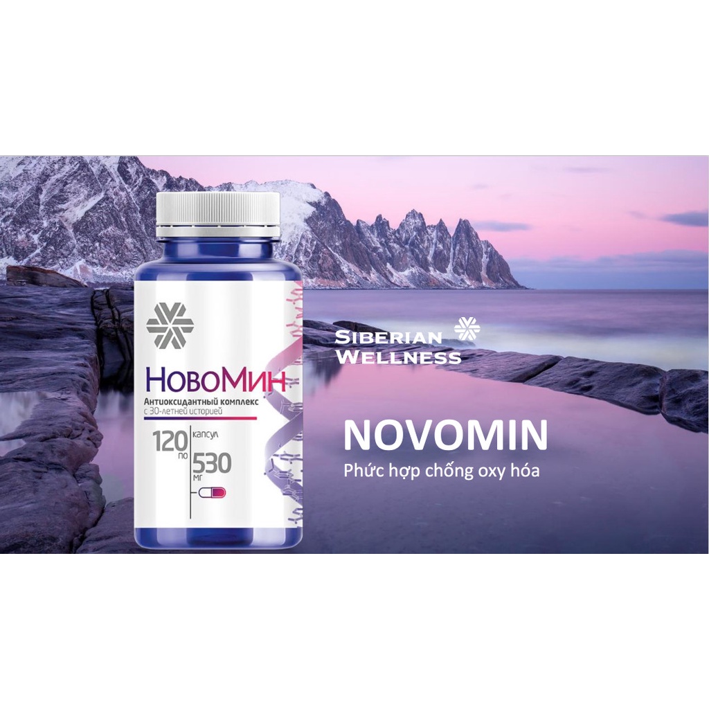 Novomin Viên uống chống oxy hóa, phục hồi tế bào khỏe mạnh Siberian Novomin HoboMnh – 120 viên - SP NĂNG LƯỢNG