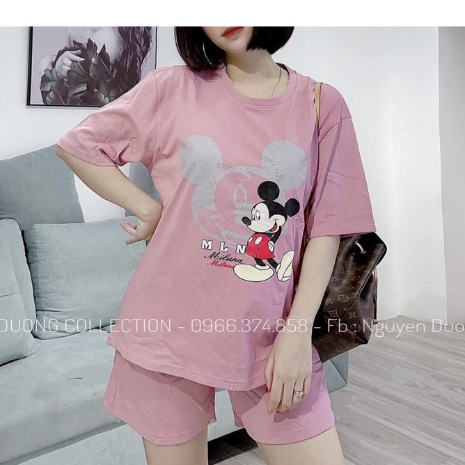 [Cotton 100%]Sét Bộ Mặc Nhà Nữ  Bộ Mickey