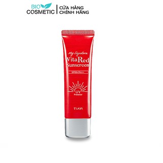 Kem chống nắng Tia'm My Signature Vita Red Sunscreen dưỡng trắng với SPF 50/PA+++ 50ml