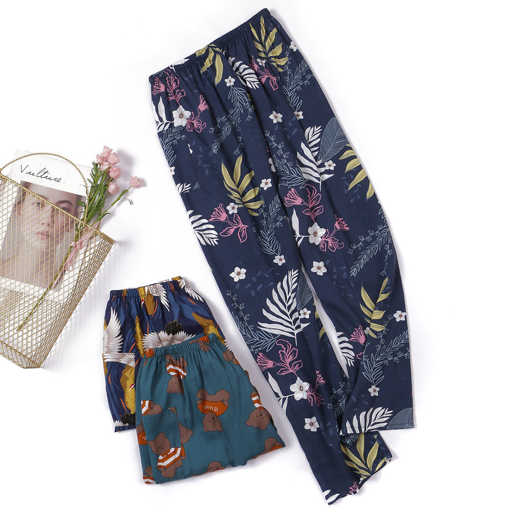 Quần Ngủ cotton Lụa Chống Muỗi Dáng Rộng Dành Cho Nữ