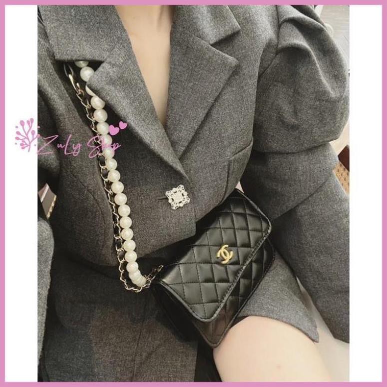 [KÈM QUÀ TẶNG] Túi đeo chéo màu đen dây ngọc [ss] | BigBuy360 - bigbuy360.vn