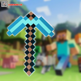 Cuốc Minecraft Pickaxe Diamond, cúp kim cương, đồ chơi minecraft chính hãng
