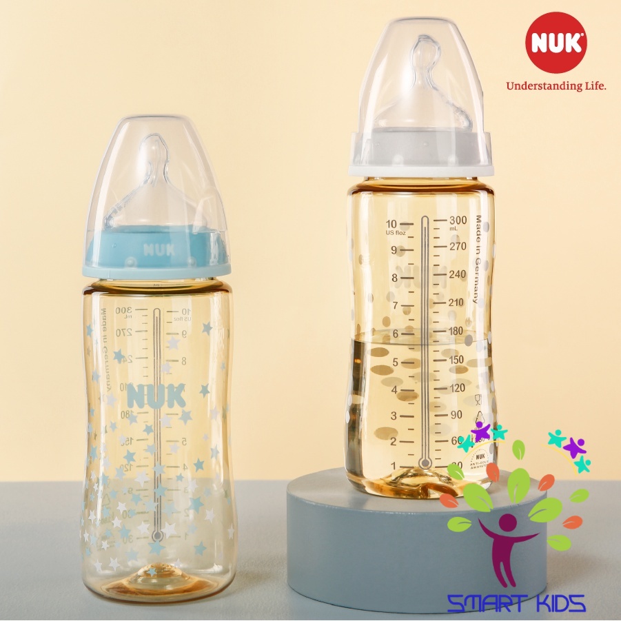 Bình sữa cảm biến nhiệt NUK nhựa PPSU 150ml, 300ml
