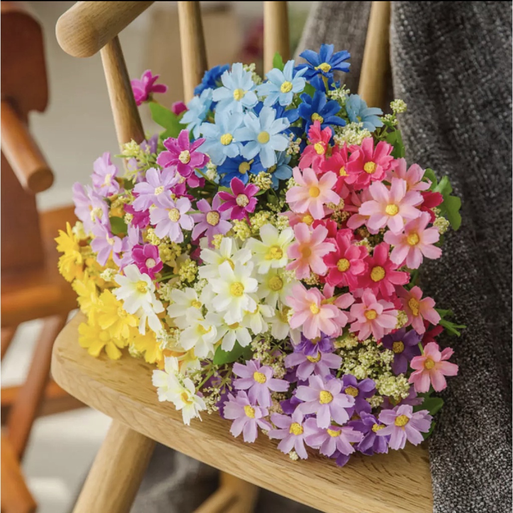 Hoa Giả 🌺 Hoa Cúc Cánh Én, Hoa Lụa Cúc Kê