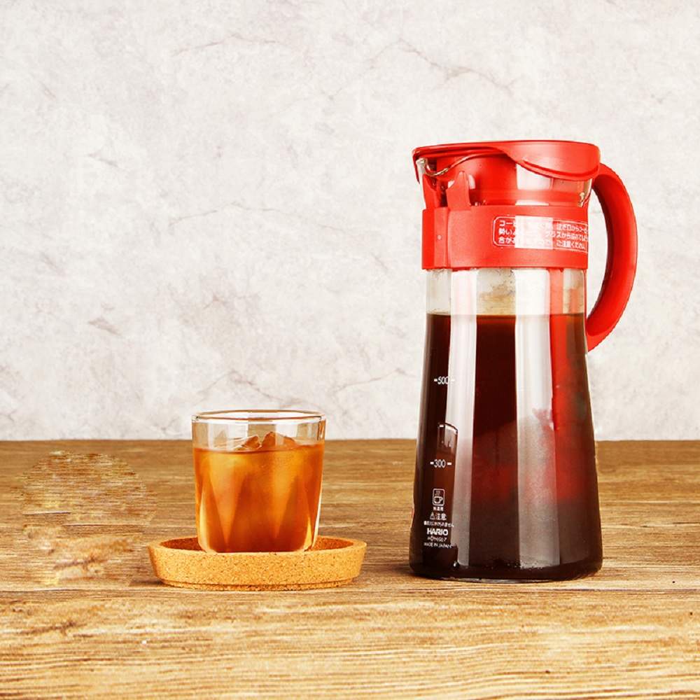 Bình pha cà phê/ trà cold brew ủ lạnh, bình ngâm cafe/coffee cold brew thủy tinh có sẵn lưới lọc Hario 600ml từ Nhật Bản