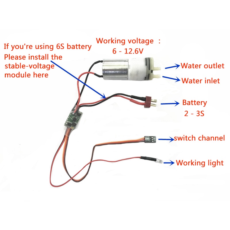 Esc Hai Chiều ESC 40A/50A/60A/80A Không Chổi Than Làm Mát Hai Chiều Cho Tàu Điều Khiển Từ Xa