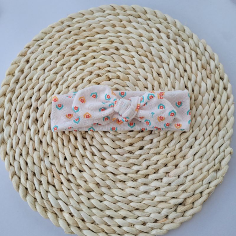 Turban nơ chất cotton co giãn 4c,họa tiết xin xắn cho bé