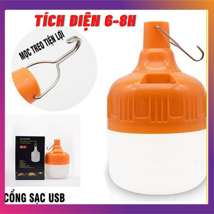 BÓNG ĐÈN LED SẠC TÍCH ĐIỆN SIÊU SÁNG 100W TẶNG KÈM DÂY SẠC , BÓNG ĐÈN SẠC TÍCH ĐIỆN LED - BÓNG ĐÈN TÍCH ĐIỆN