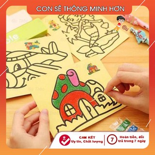 Combo 5 Tranh Cát Nghệ Thuật Tâp Tô Màu Cho Bé