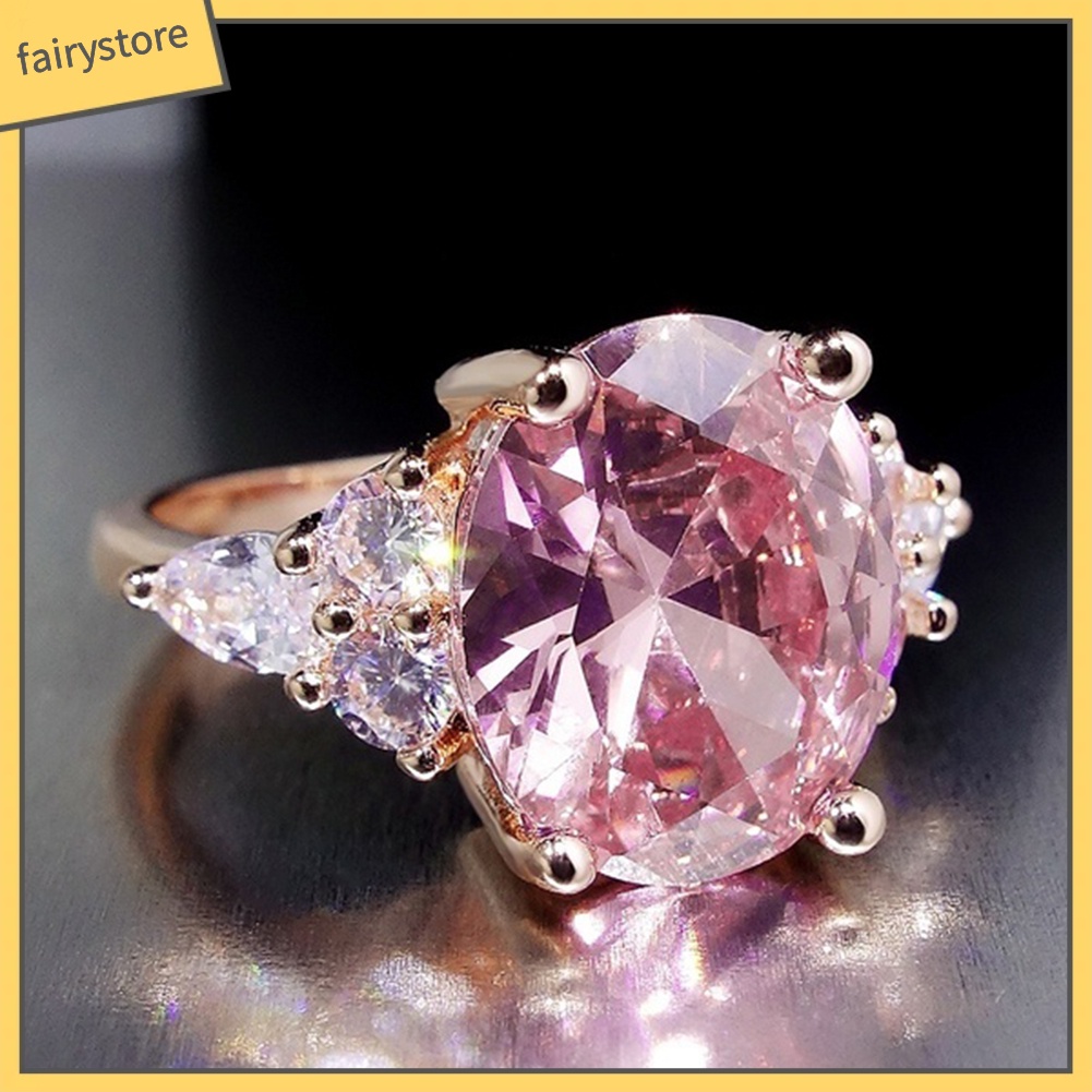 Nhẫn Đính Đá Tròn Thời Trang Cho Nữ