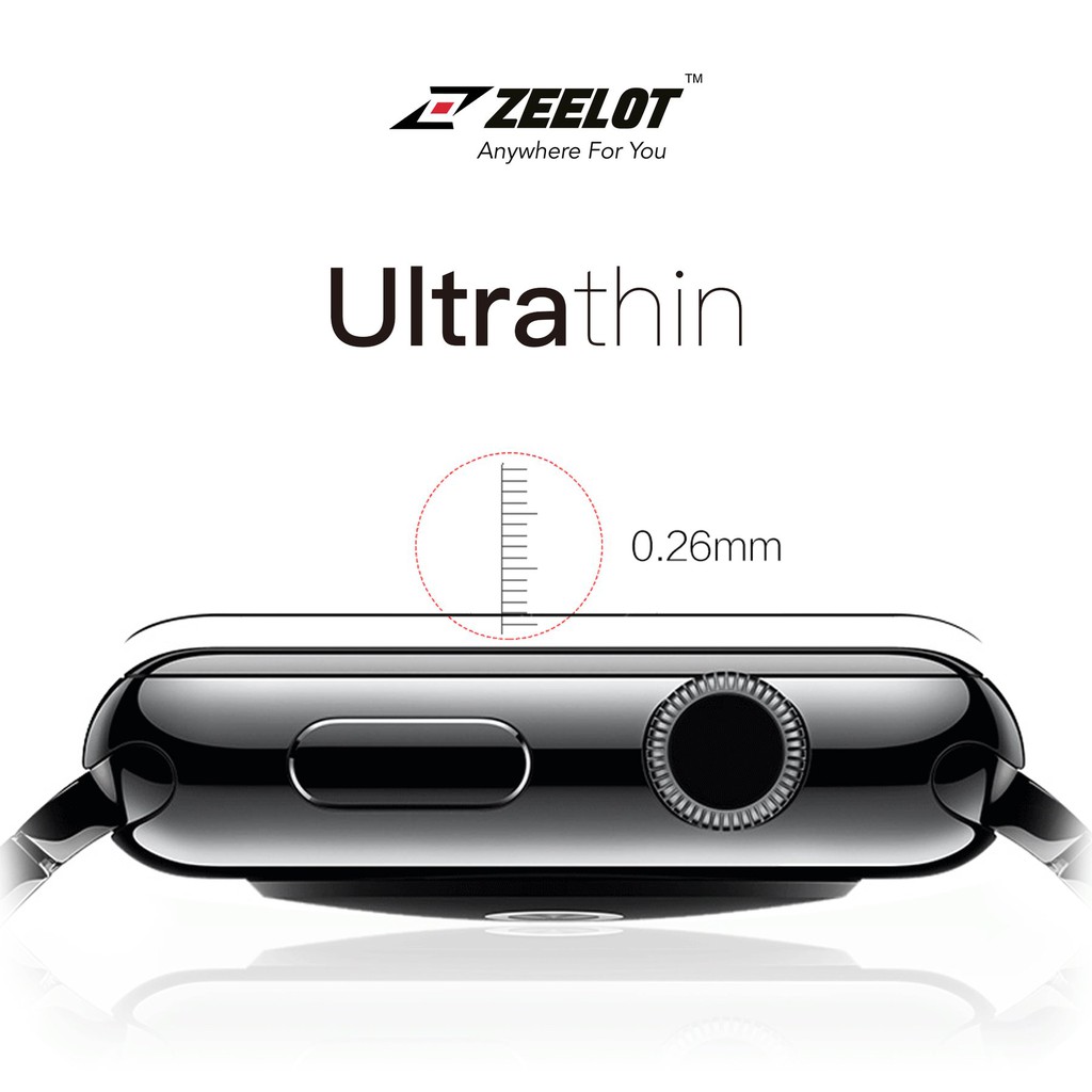 Cường Lực Dẻo Zeelot 3D Curved Ultrathin Apple Watch 40mm / 44mm - Viền Dẻo Chống Nứt Cạnh